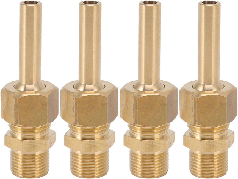 Pyhodi 4 Pcs Direct Jet Copper Water Fountain Nozzle, Male Thread Single Nozzle Pond Fountain Head, Fountain Parts Head Replacement for Water Landscape Effect (G3/8) - Image 1